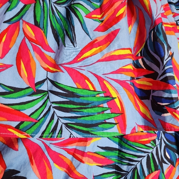 NWT Tabitha Brown × Target Pull On Tiered Vibrant Tropical Floral Midi Skirt XXS - Picture 2 of 14